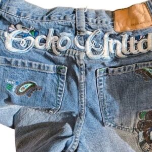Ecko 1972 Women’s 14 Embroidered Baggy Y2K Jeans Hiphop Streetwear